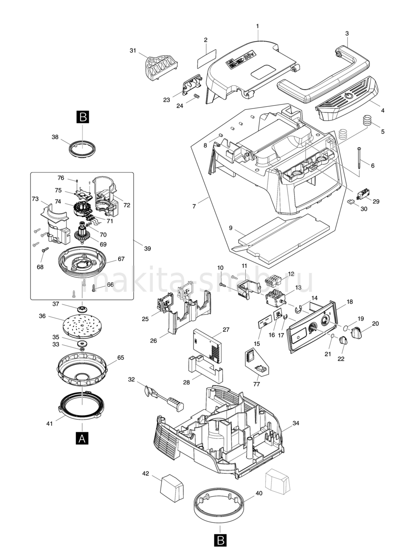 Деталировка(Запчасти) Makita DVC154L