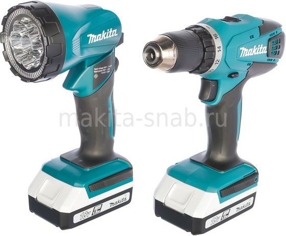 Аккумуляторная дрель-шуруповерт Makita DF457DWLE