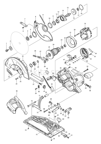 Деталировка(Запчасти) Makita 5008MG